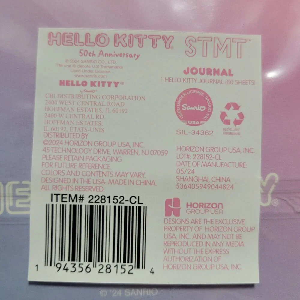 Hello Kitty 50th Anniversary Notebook